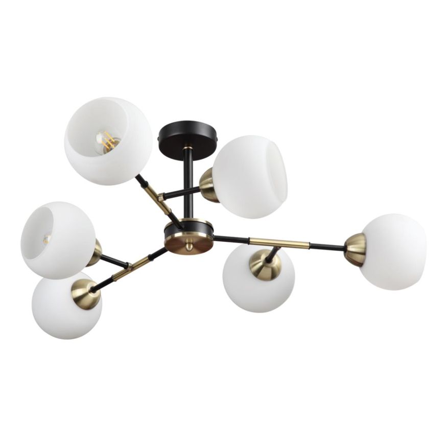 Люстра потолочная LUMION 4595/6C ROWAN черный, бронза