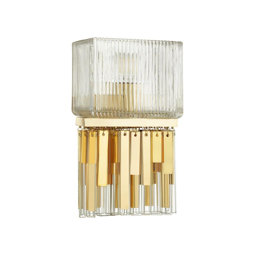 Бра ODEON LIGHT EXCLUSIVE 4877/1W GATSBY золотой/прозрачный/стекло