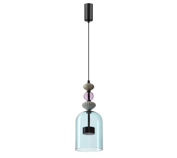 Подвес ODEON LIGHT 5046/12L PALLETA черный/голубой