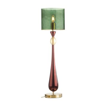 Настольная лампа ODEON LIGHT EXCLUSIVE 4868/1T TOWER золотой/бордовый/стекло