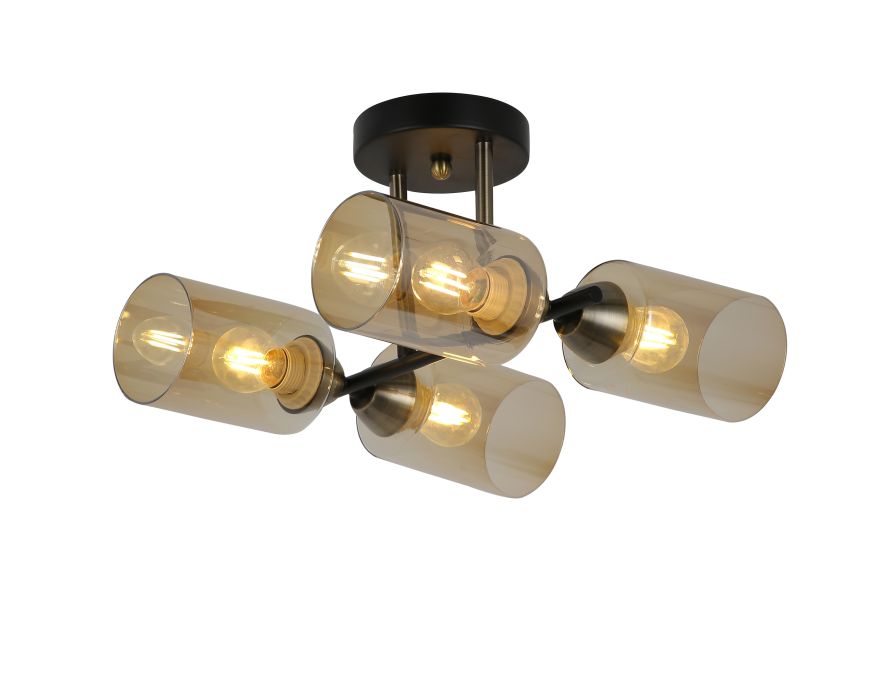 Люстра Freya FR5129PL-04B Freya Glow Черный и Бронза