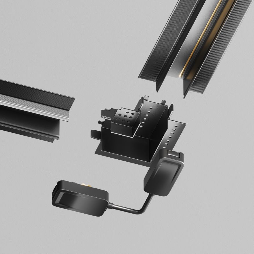 Комплектующие для встраиваемой трековой системы Technical TRA084CL-12B MAYTONI Accessories for tracks Radity Черный