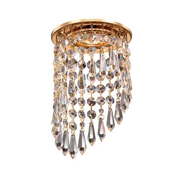 Декоративный встраиваемый светильник NOVOTECH 369400 RAIN основание - золото, прозрачные хрустальные подвески
