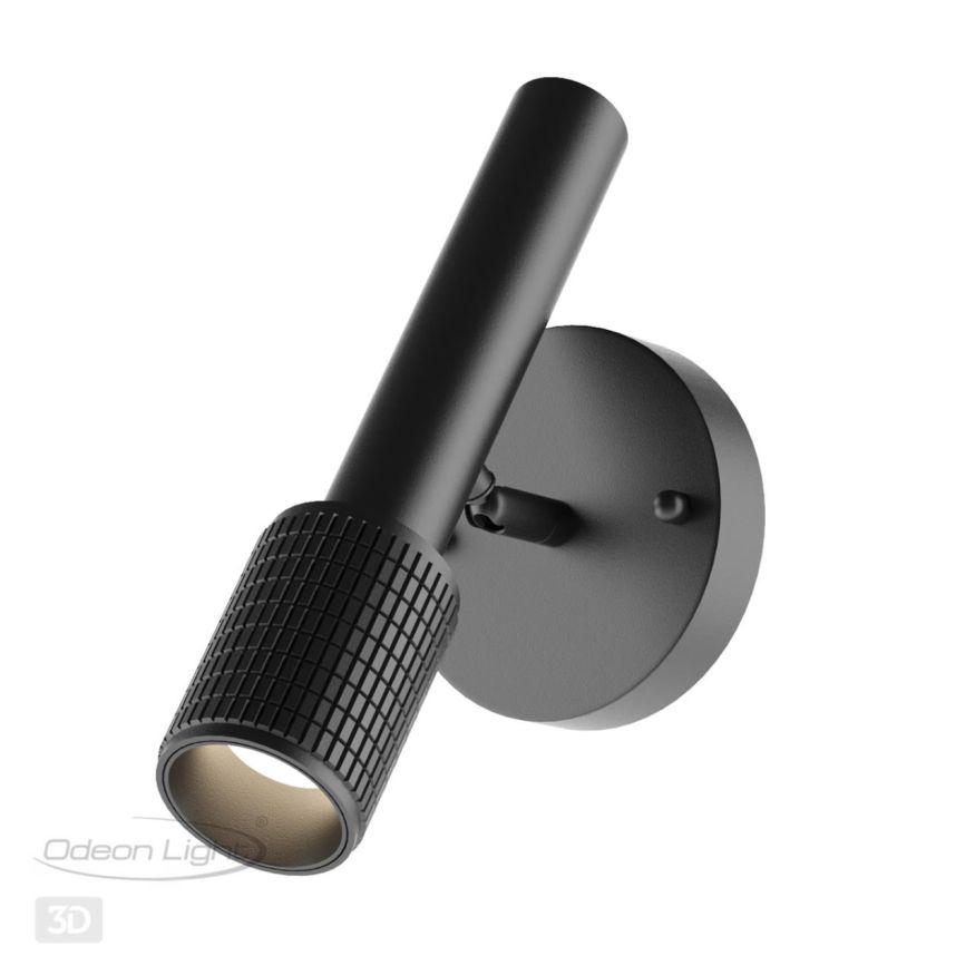 Бра с выключателем ODEON LIGHT 4238/1W MEHARI черный/металл