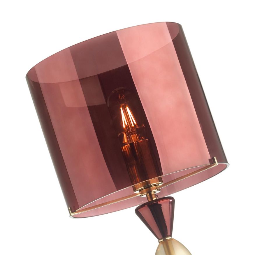 Абажур ODEON LIGHT EXCLUSIVE 4868/1S TOWER бордовый/стекло