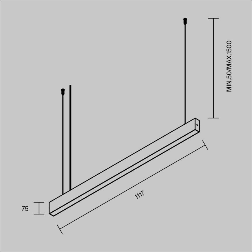 Подвесной светильник Technical P070PL-2.7-3-4K-B MAYTONI BASIS Черный