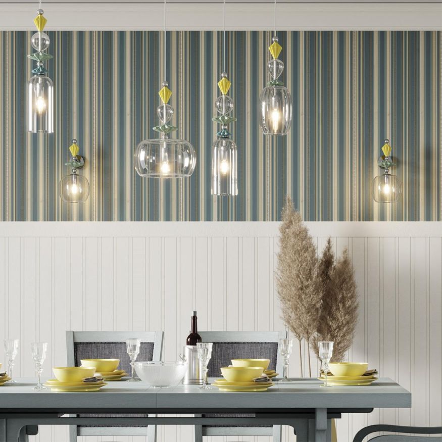 Подвес ODEON LIGHT EXCLUSIVE 4893/1 BIZET золото/раноцветн./керамика/стекло