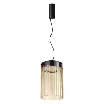 Подвес ODEON LIGHT 5047/15L PILLARI черный/светл.янтарный