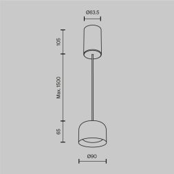 Подвесной светильник Technical P113-L12-3K-B MAYTONI Comfy Черный