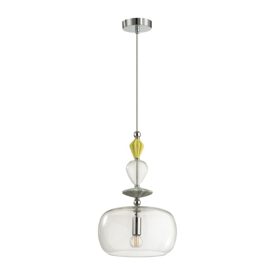 Подвес ODEON LIGHT EXCLUSIVE 4893/1A BIZET золото/раноцветн./керамика/стекло