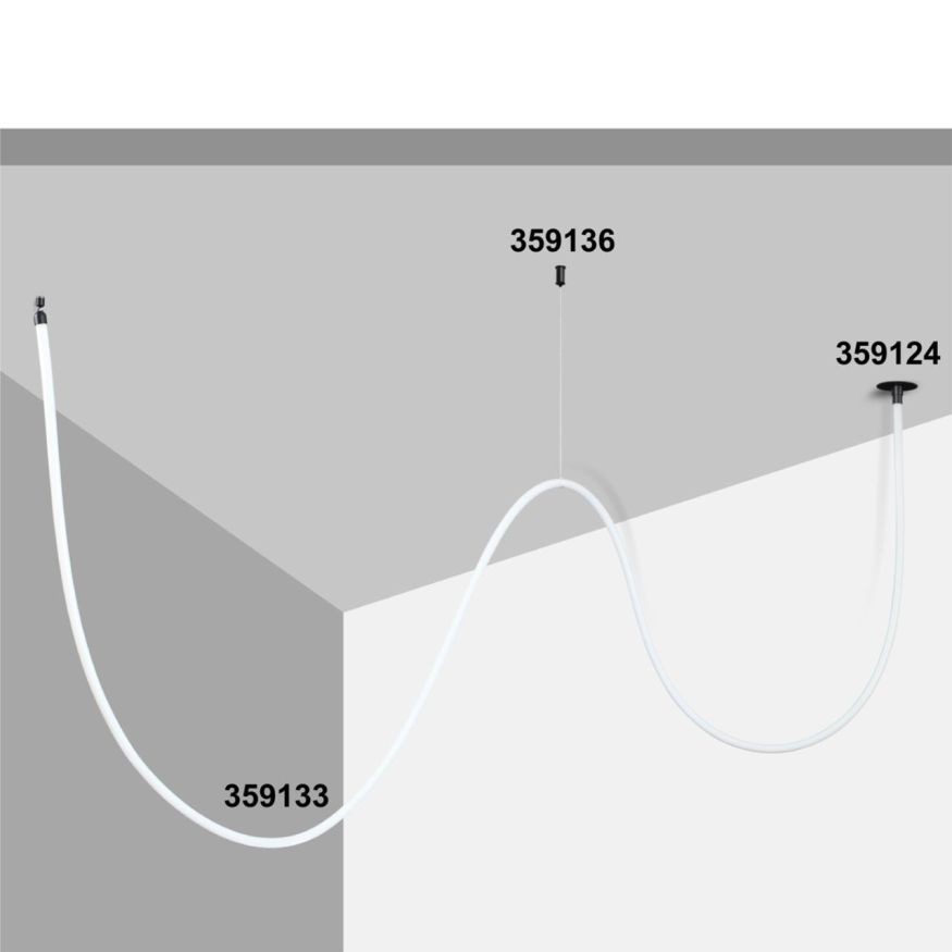 Подвесной комплект с 2-х метровым тросом NOVOTECH 359136 RAMO черный