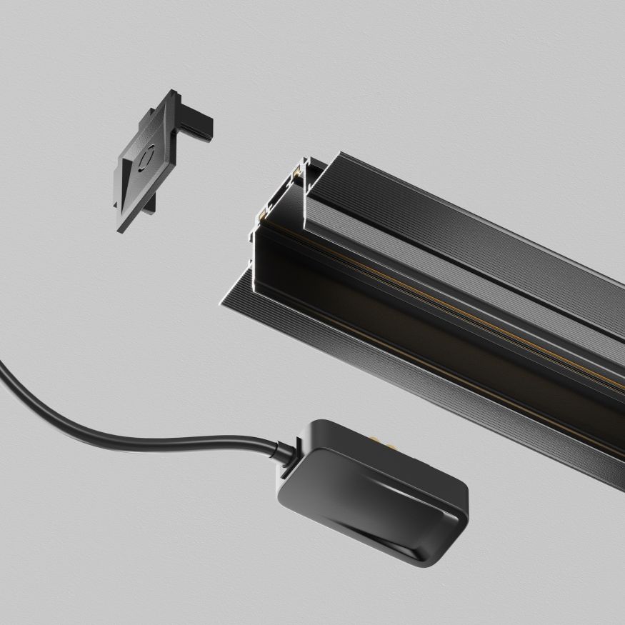 Комплектующие для систем освещения с токоведущими элементами Technical TRA084B-12B-50 MAYTONI Accessories for tracks Radity Черный