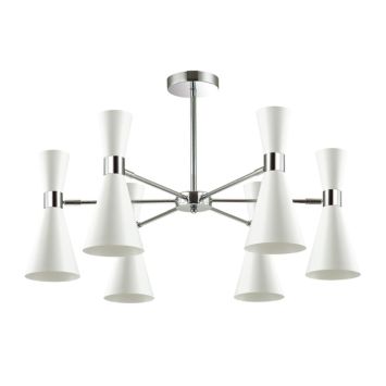 Люстра потолочная LUMION 3661/6C QUINN хром/матовый белый