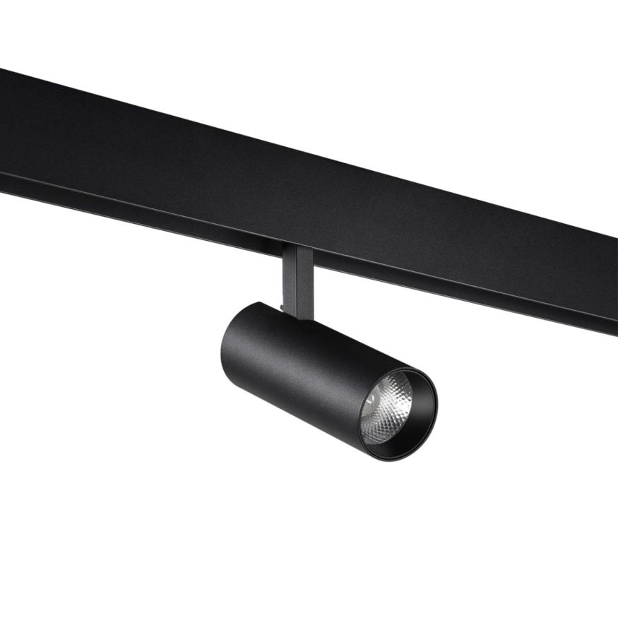 Трековый светильник для низковольного шинопровода диммируемый с пультом ДУ, со сменой цв. температур NOVOTECH 358630 FLUM черный