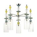 Люстра ODEON LIGHT EXCLUSIVE 4893/5C BIZET хром/раноцветн./керамика/стекло