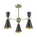Люстра потолочная LUMION 3662/3C QUINN античная бронза/матовый черный