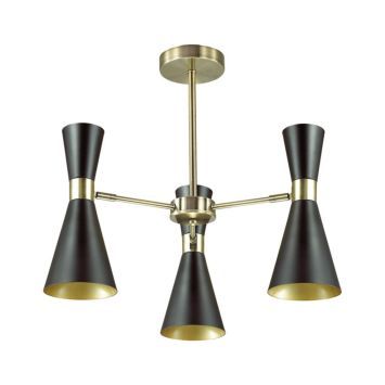 Люстра потолочная LUMION 3662/3C QUINN античная бронза/матовый черный