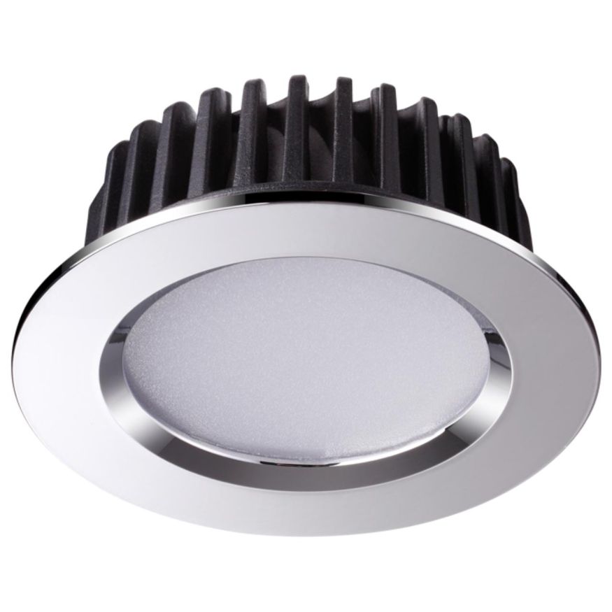 Светильник светодиодный встраиваемый NOVOTECH 357908 DRUM хром