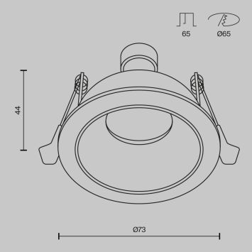 Встраиваемый светильник Technical DL126-GU10-WMG MAYTONI Share Белый