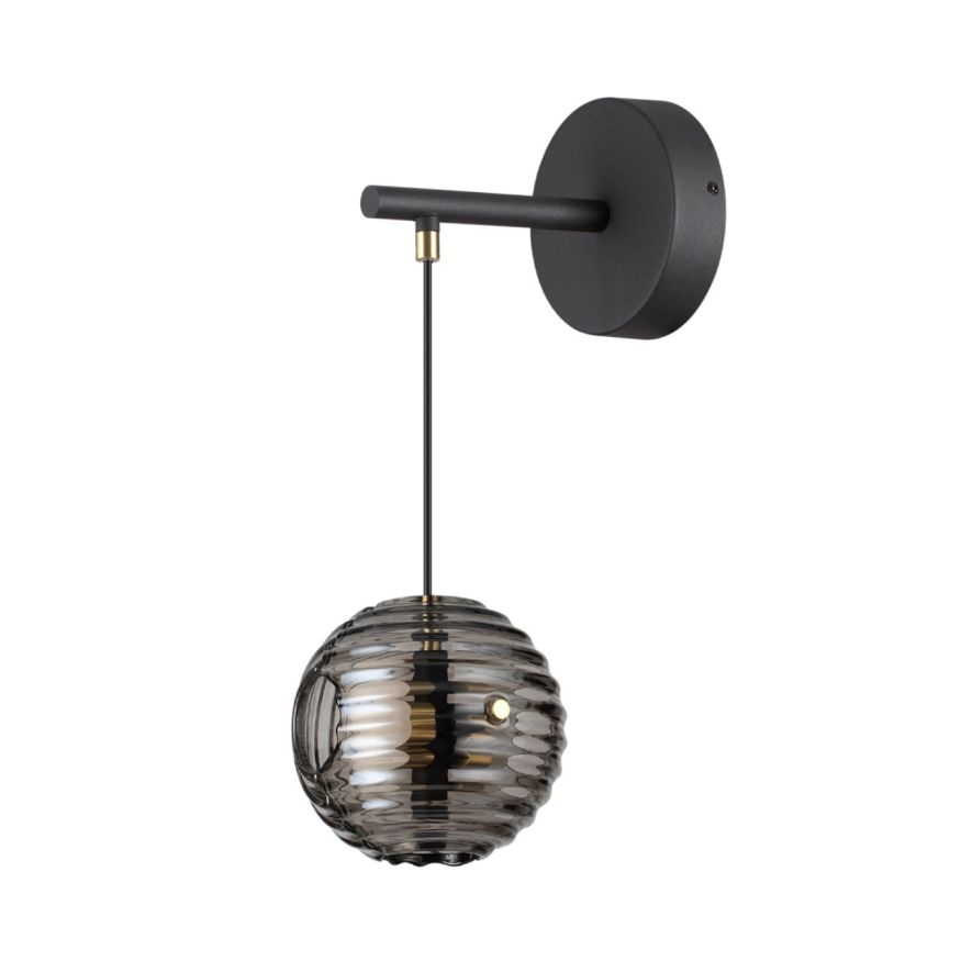 Бра ODEON LIGHT 5041/12WL TRONI черн./золото/дымчатый