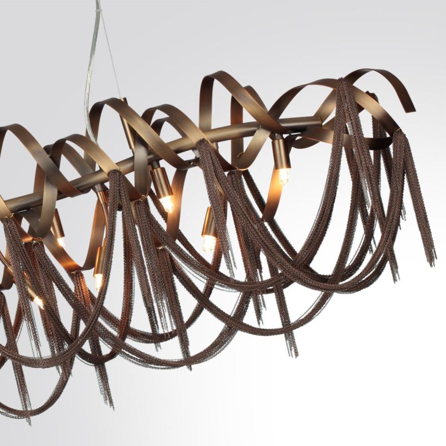 Люстра ODEON LIGHT 5066/10 CHAINY античная бронза/коричневый