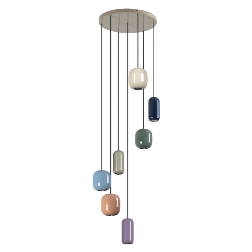Люстра каскадная ODEON LIGHT 5053/7 OVALI цвет слонов.кости/мультиколор