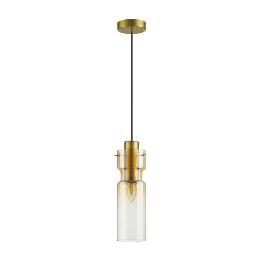 Подвес ODEON LIGHT 5057/1A SCROW золотой/янтарный