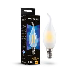 Лампочка Voltega 7210 Voltega Candle wind matt 6W Прозрачный