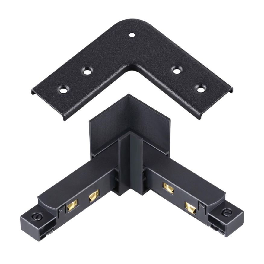 Соединитель с токопроводом для шинопровода &quot;L&quot; NOVOTECH 135105 FLUM черный