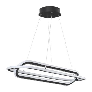 Светильник подвесной светодиодный диммируемый, в комплекте беспроводной пульт ДУ, длина провода 2м NOVOTECH 359173 ONDO черный