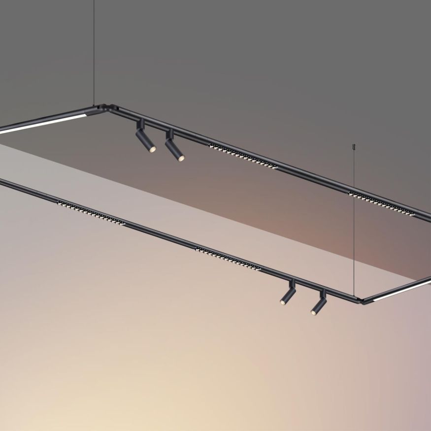 Светильник диммируемый со сменой цветовой температуры (управление - пульт ДУ/ приложение Smart Life) NOVOTECH 359366 GLAT черный