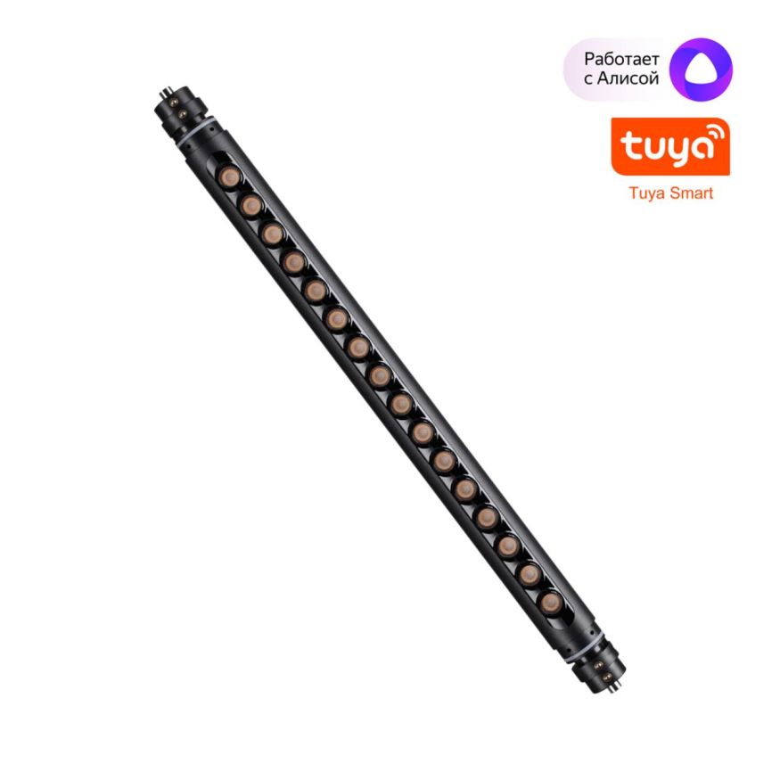 Светильник диммируемый со сменой цветовой температуры (управление - пульт ДУ/ приложение Smart Life) NOVOTECH 359366 GLAT черный