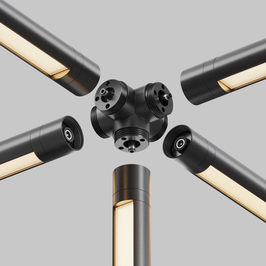 Комплектующие для систем освещения с токоведущими элементами Technical CA020L5C-B MAYTONI Accessories for system Shelf Черный