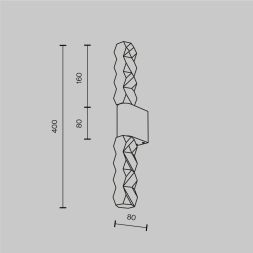 Настенный светильник (бра) Maytoni MOD328WL-L5CH3K Maytoni Selemo Хром