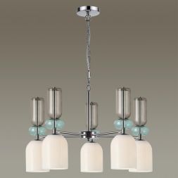 Люстра LUMION 5235/5 GILLIAN хром, белый, разноцветный