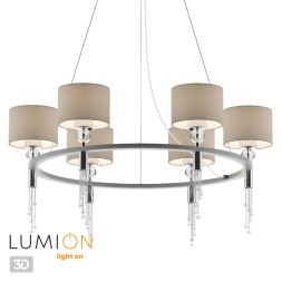 Люстра LUMION 4515/6 SANTIAGO хром, серый
