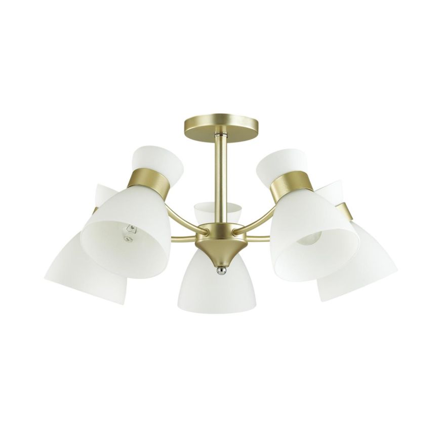 Люстра потолочная LUMION 4535/5C WILMA матовое золото, белый