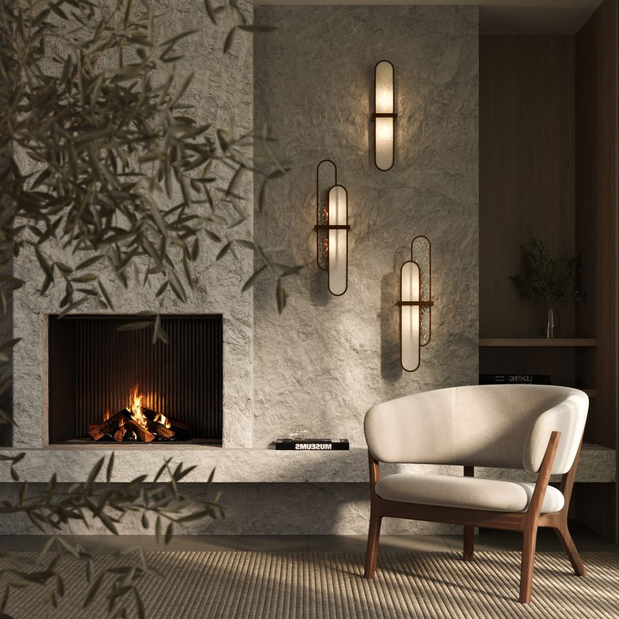 Настенный светильник (бра) Maytoni MOD099WL-02G2 Maytoni Marmo Латунь