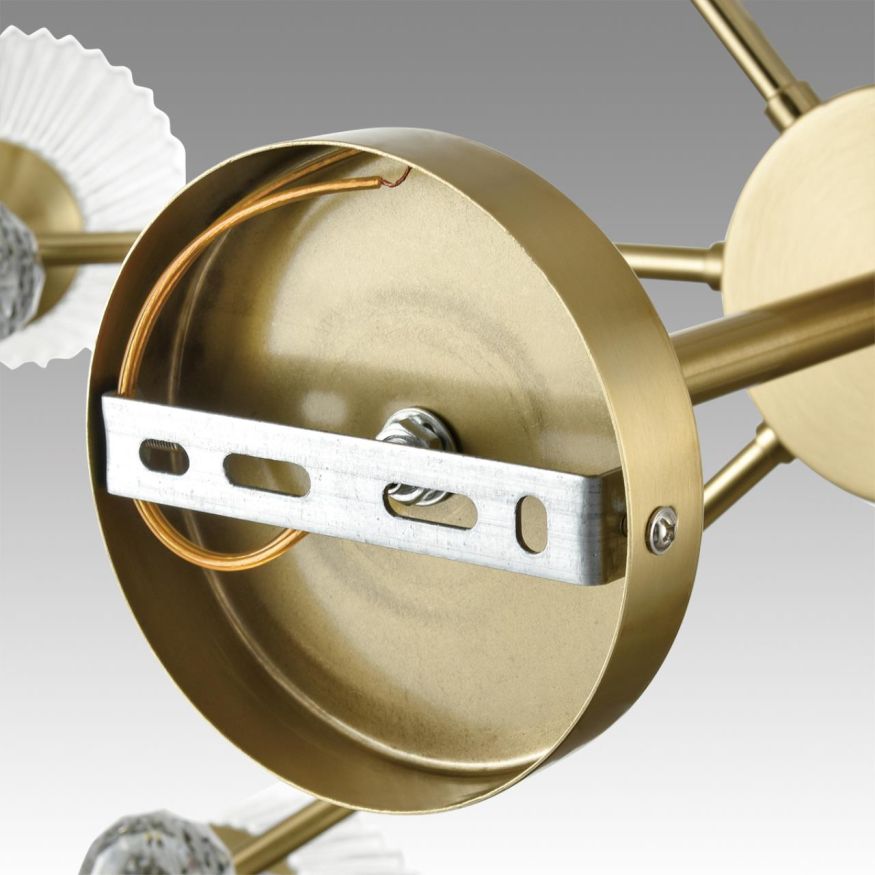 Люстра потолочная LUMION 8046/6C AURICA латунь, прозрачный