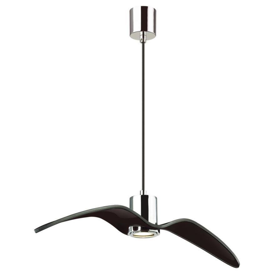 Подвес ODEON LIGHT 4901/1B BIRDS чёрный/хром/стекло