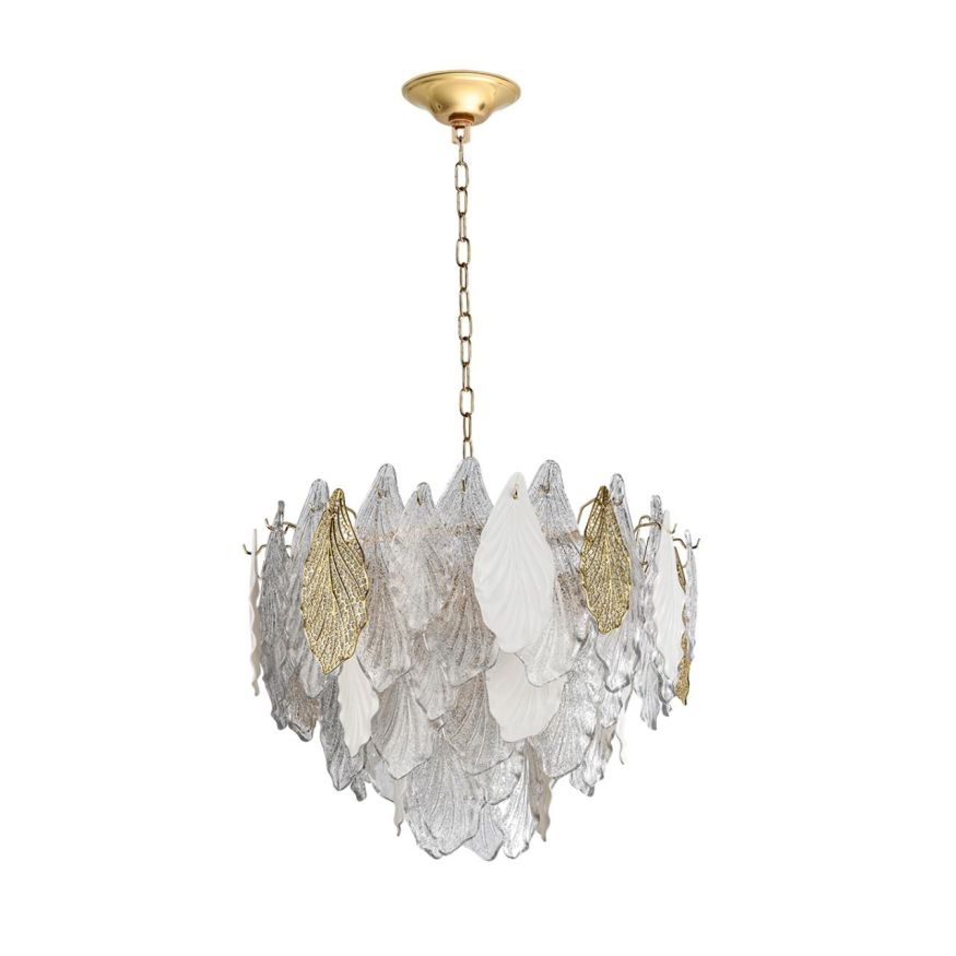 Люстра ODEON LIGHT 5052/15 LACE золото/прозрачный/белый