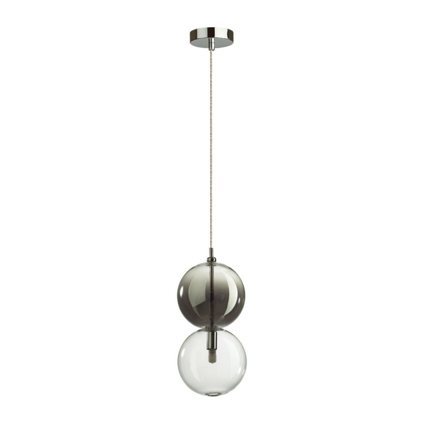 Подвес ODEON LIGHT 4980/1A TWIXY хром/дымчатый/стекло