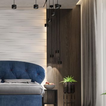 Светильник накладной светодиодный, длина провода 2м NOVOTECH 358656 PATERA черный