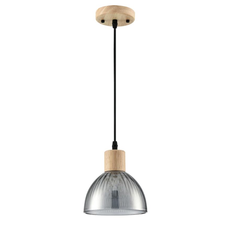 Светильник подвесной LUMION 8053/1А NATANA дерево, смоки