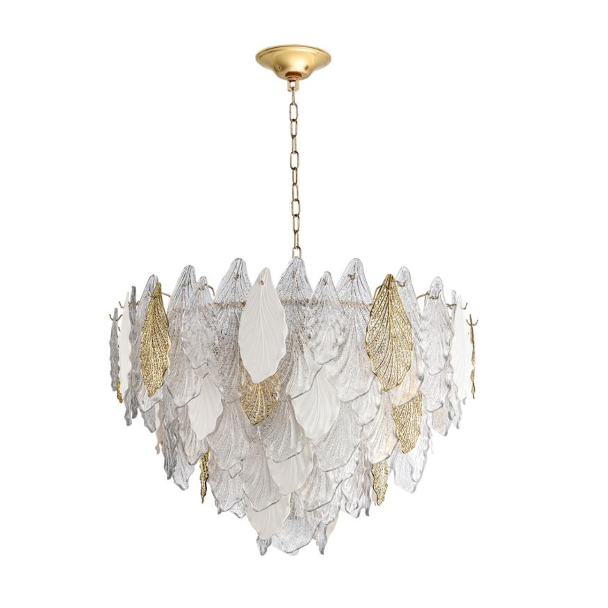Люстра ODEON LIGHT 5052/21 LACE золото/прозрачный/белый