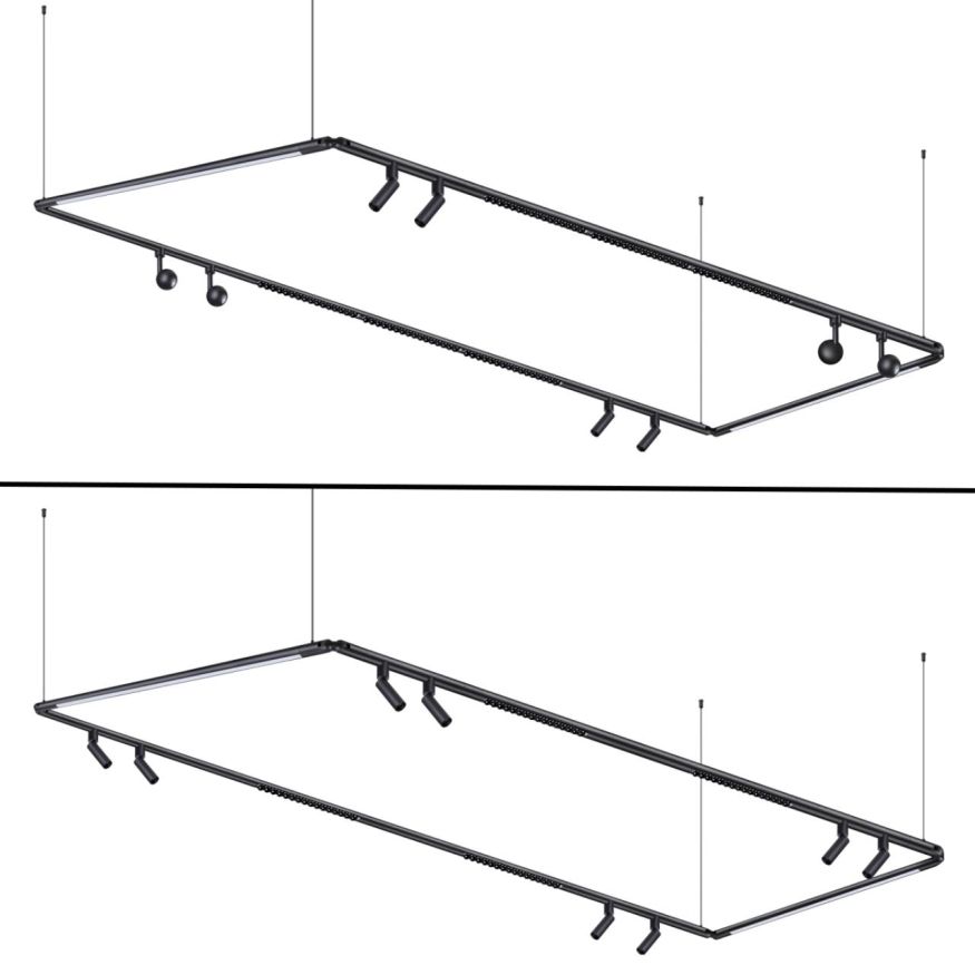 Подвес с соединителем гибким угловым «L» (длина троса  -  2м) NOVOTECH 359390 GLAT черный