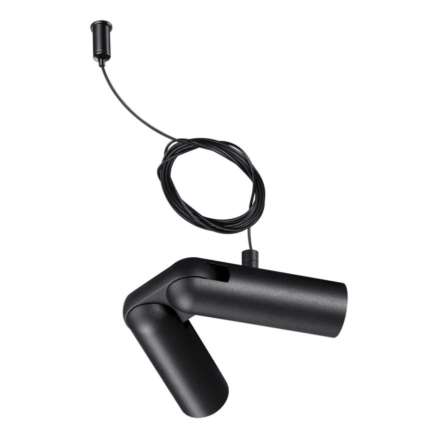 Подвес с соединителем гибким угловым «L» (длина троса  -  2м) NOVOTECH 359390 GLAT черный