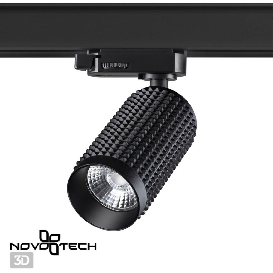 Трехфазный трековый светодиодный cветильник NOVOTECH 358498 MAIS LED черный