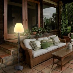 Ландшафтный торшер NOVOTECH 370602 CONTE белый абажур/черная арматура