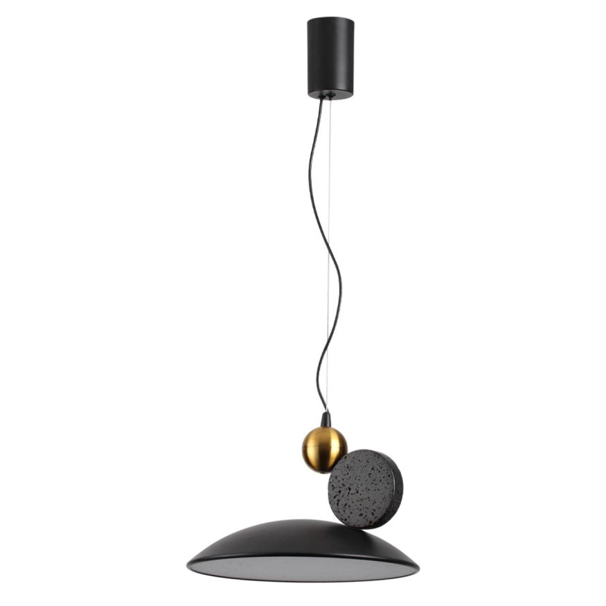 Подвесной светильник ODEON LIGHT 6626/20L TRAVERTINO черн/золотой/металл/травертин